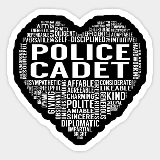 Police Cadet Heart Sticker